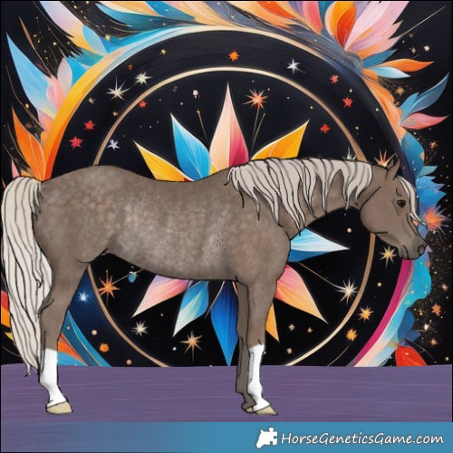 Horse Color:Silver Black Rabicano