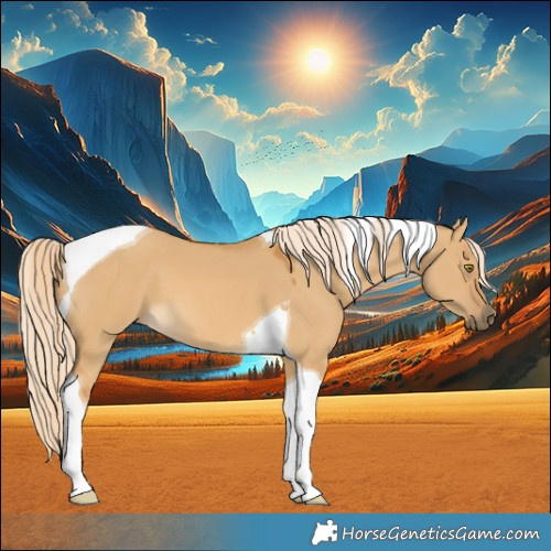 Horse Color:Palomino Dun Tobiano