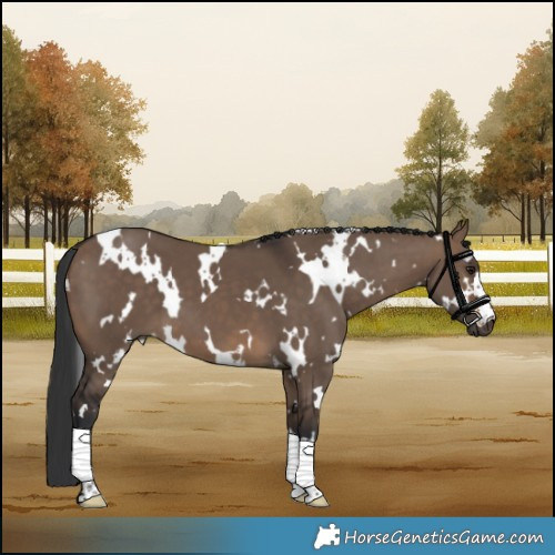 Horse Color:White Spotted Brown Dun 