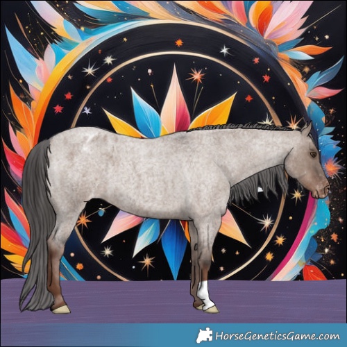 Horse Color:Liver Red Dun Roan Appaloosa