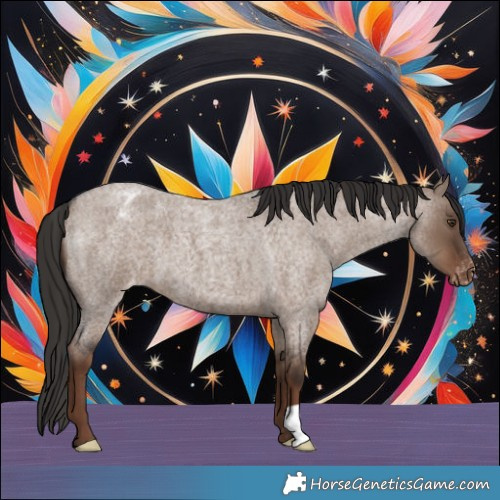 Horse Color:Liver Red Dun Roan Appaloosa
