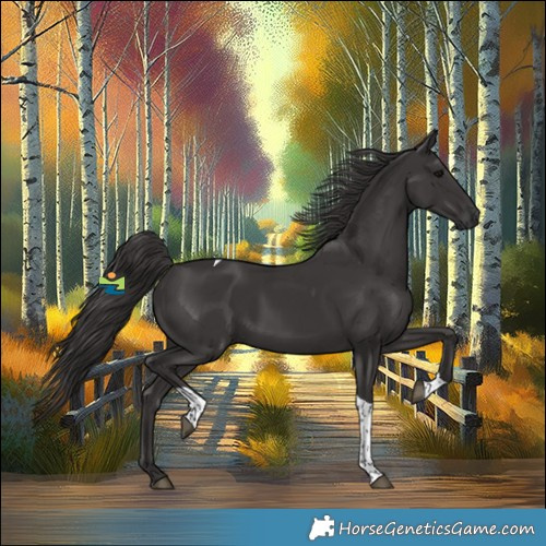 Horse Color:Smoky Black Tobiano 