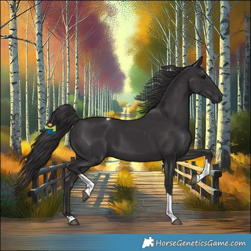 Horse Color:Smoky Black Tobiano 