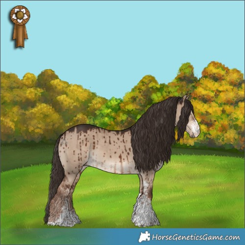 Horse Color:White Spotted Liver Red Dun Tobiano Brindle