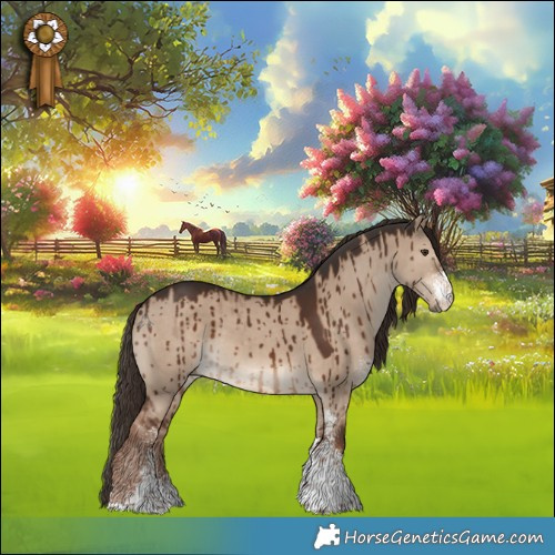 Horse Color:White Spotted Liver Red Dun Tobiano Brindle