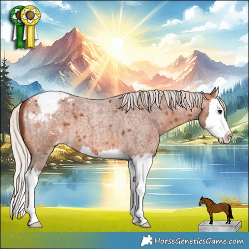 Horse Color:Silver Bay Roan Splash Appaloosa