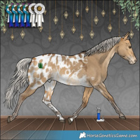 Horse Color:Silver Buckskin Dun Skewed LP Spotted 