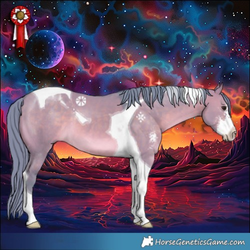 Horse Color:Watercolor Brown Dun Sabino Tobiano