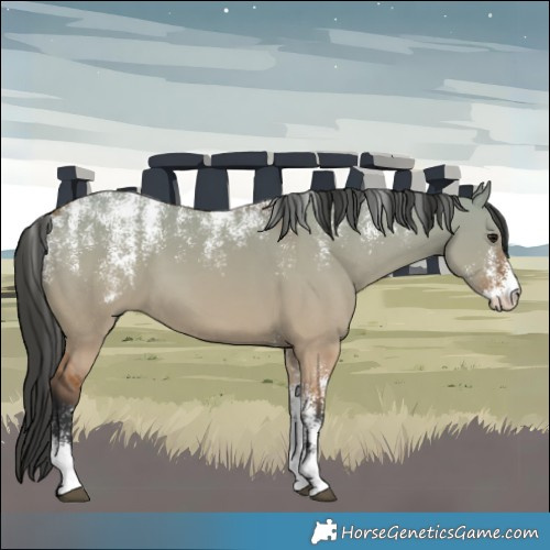 Horse Color:Powder White Bay Dun