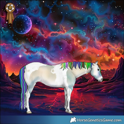 Horse Color:Painted Watercolor Bay Onyx Tobiano 