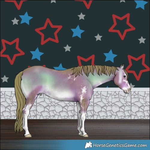 Horse Color:Watercolor Liver Red Onyx Sabino 