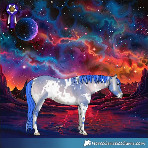 Horse Color:Watercolor White Spotted Brown Onyx