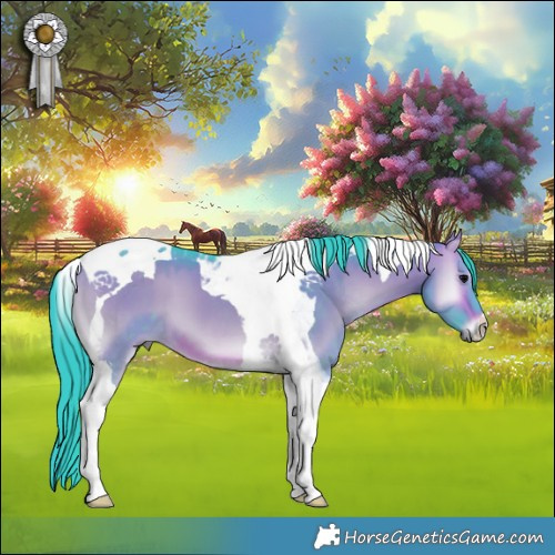 Horse Color:Watercolor Brown Onyx Tobiano 