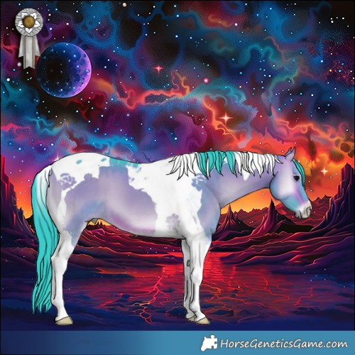 Horse Color:Watercolor Brown Onyx Tobiano 