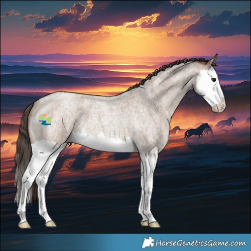 Horse Color:Classic Champagne Roan Splash 