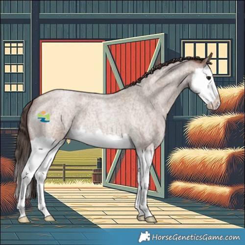 Horse Color:Classic Champagne Roan Splash 