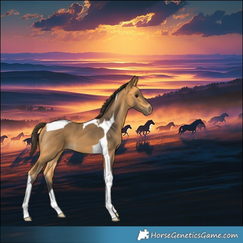 Horse Color:Buckskin Tobiano