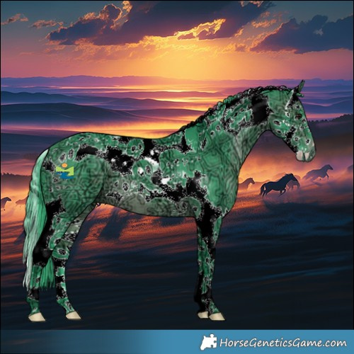 Horse Color:Watercolor Brown Ice Splash Tobiano