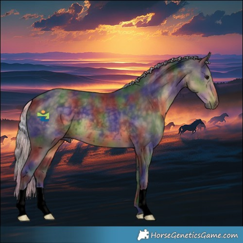 Horse Color:Nacre Silver Smoky Black