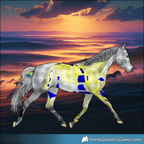 Horse Color:Plaid  Silver Bay Chinchilla Ice 