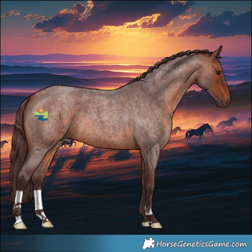 Horse Color:Chocolate Brown Roan