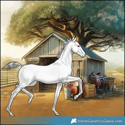 Horse Color:Chocolate Perlino Chinchilla