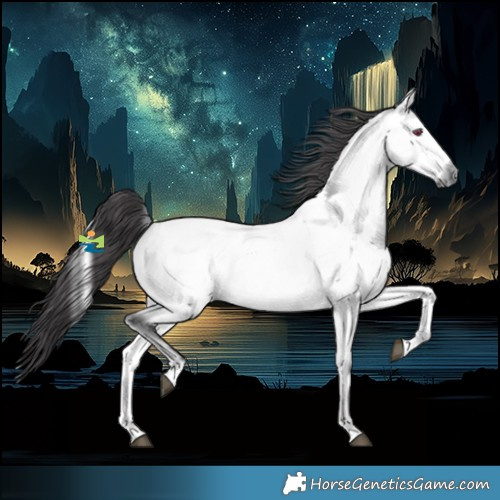 Horse Color:Platinum Buckskin Chinchilla Onyx 
