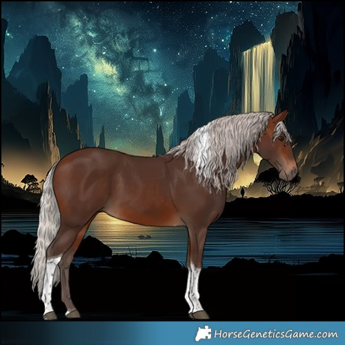 Horse Color:Silver Brown Tobiano 