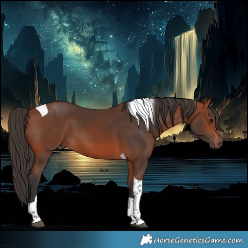 Horse Color:Bay Tobiano 