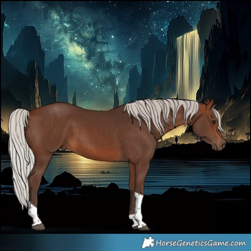 Horse Color:Silver Brown Tobiano 