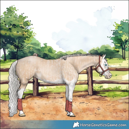 Horse Color:Cremello Splash  and Palomino Snowdrop Splash 