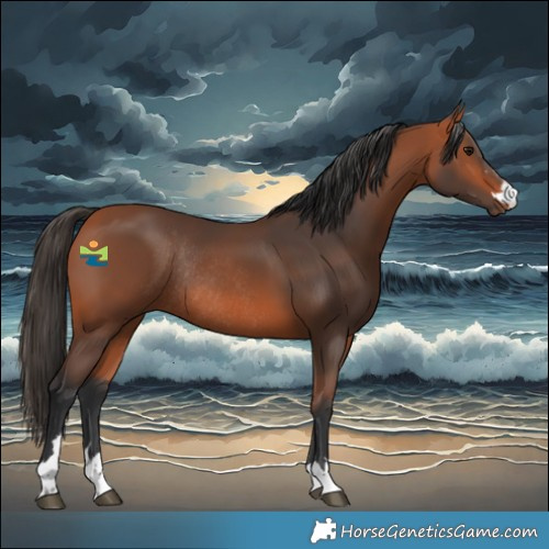 Horse Color:Bay Rabicano 