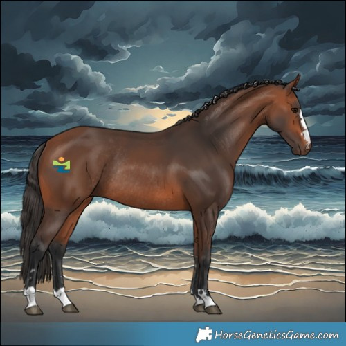 Horse Color:Bay Rabicano 