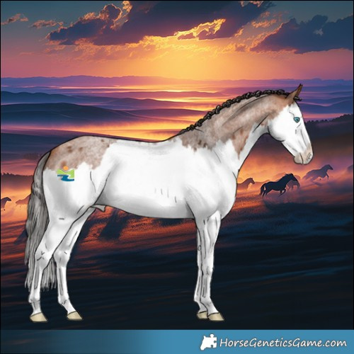 Horse Color:Bay Roan Splash 