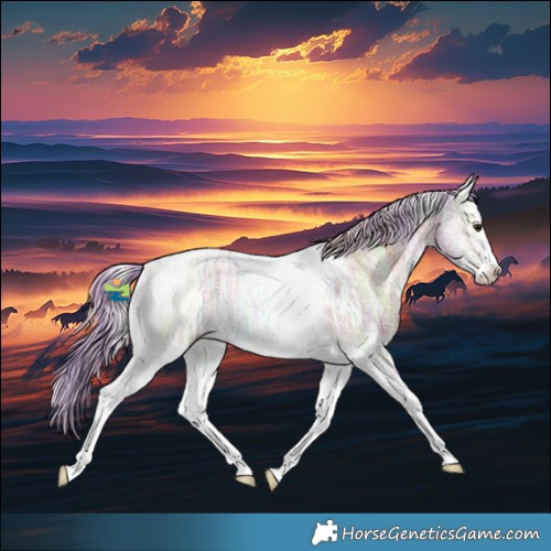 Horse Color:Watercolor Plaid Liver Red Onyx Ice Sabino Tobiano