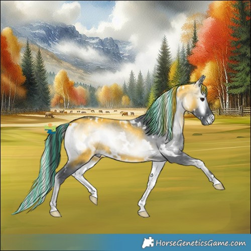 Horse Color:Painted White Spotted Blue Onyx Chinchilla 