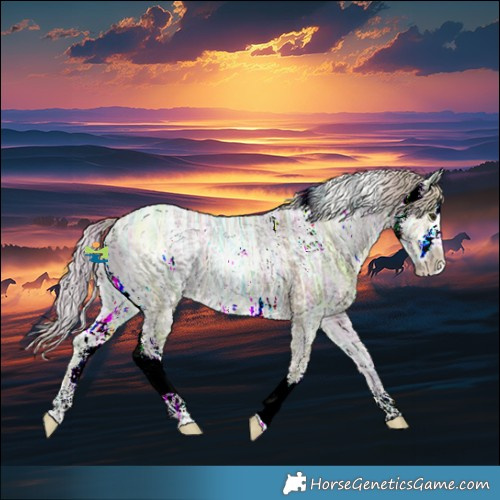 Horse Color:Plaid Chocolate Silver Brown Ice Dun Sabino Rabicano Brindle