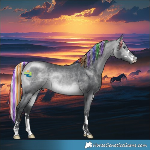 Horse Color:Painted Silver Bay Chinchilla
