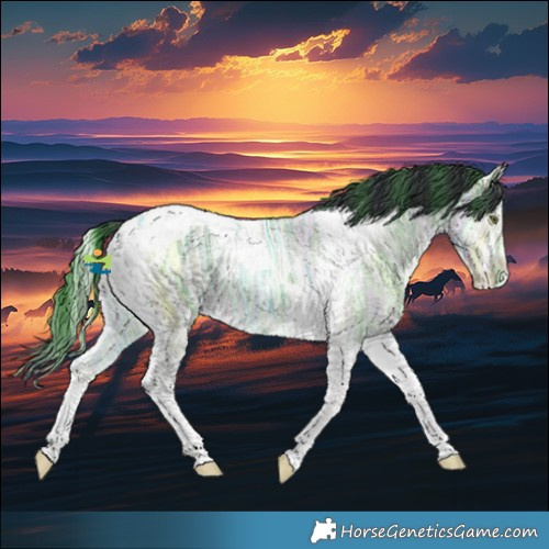 Horse Color:Plaid  Brown Chinchilla Ice Onyx Tobiano 