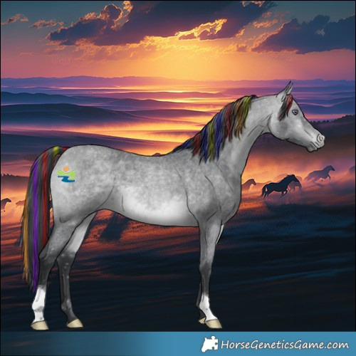 Horse Color:Painted Bay Chinchilla Roan 