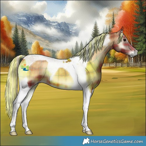 Horse Color:Painted Plaid Chocolate Silver Bay Onyx Tobiano