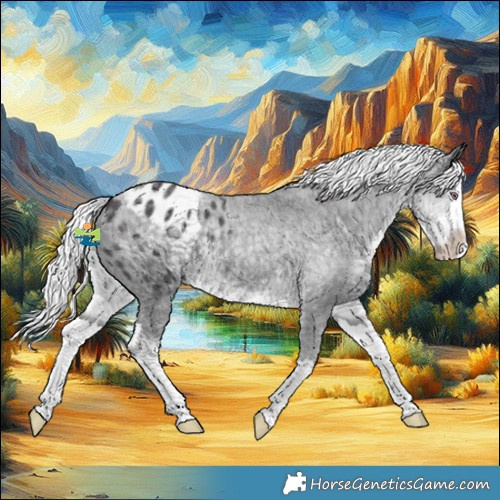 Horse Color:Silver Smoky Black Chinchilla Splash Blanket 