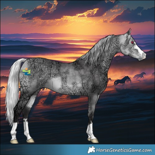 Horse Color:Silver Buckskin Chinchilla Ice 