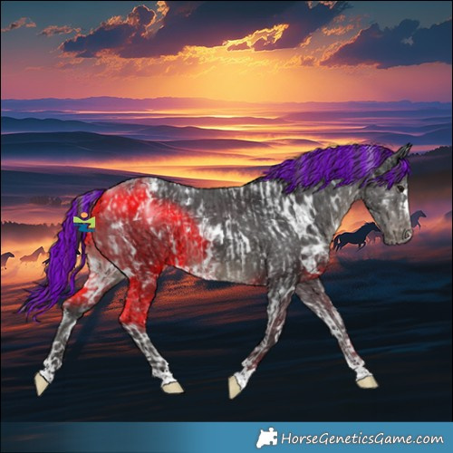 Horse Color:Painted White Spotted Black Ice and Painted White Spotted Smoky Black Varnish