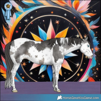 Horse Color:Black Splash Tobiano Varnish