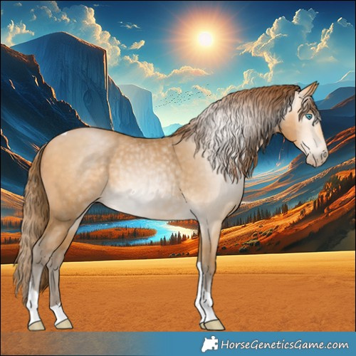 Horse Color:Gray Buckskin Pearl Tobiano 