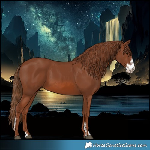 Horse Color:Chestnut Sabino Rabicano 