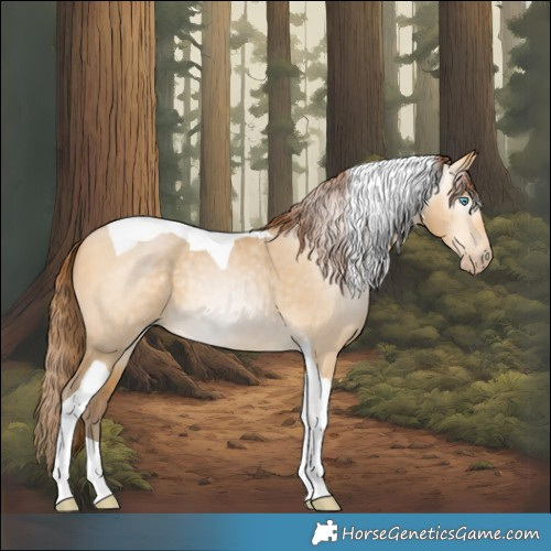 Horse Color:Gray Buckskin Pearl Dun Tobiano 