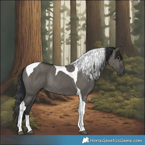 Horse Color:Grullo Tobiano Rabicano 