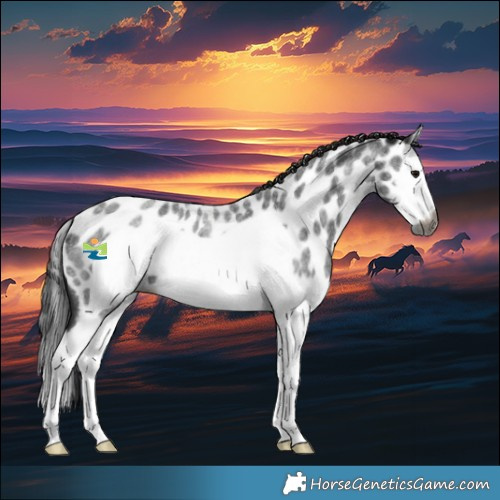 Horse Color:Gray Blue Roan Splash Frame Appaloosa 